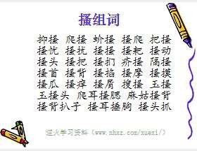 搔组词