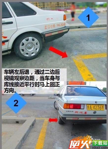 2015驾考科目二C1倒车入库技巧图解